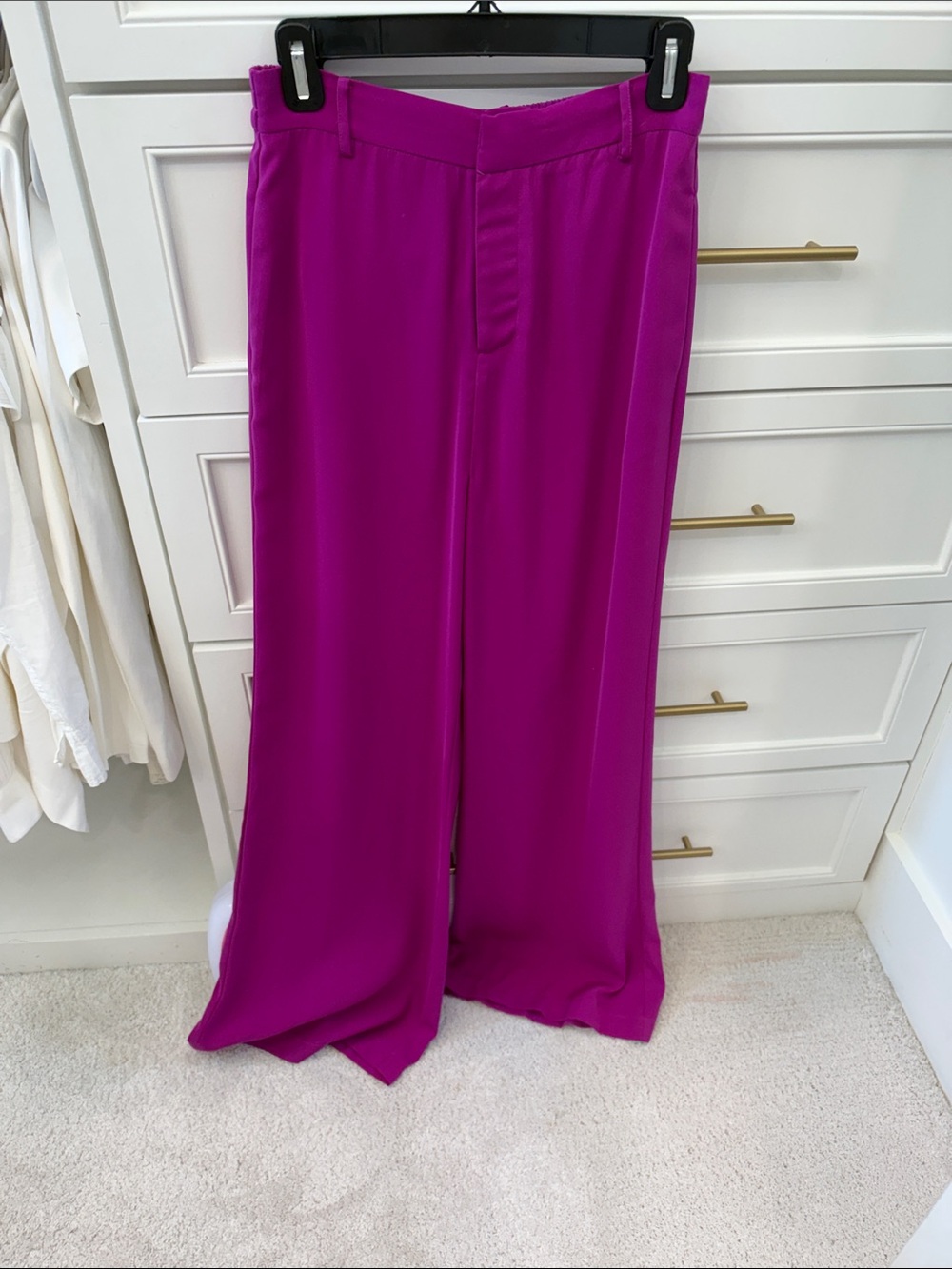 Karlie Wide-Leg Pants in Fuchsia/Magenta